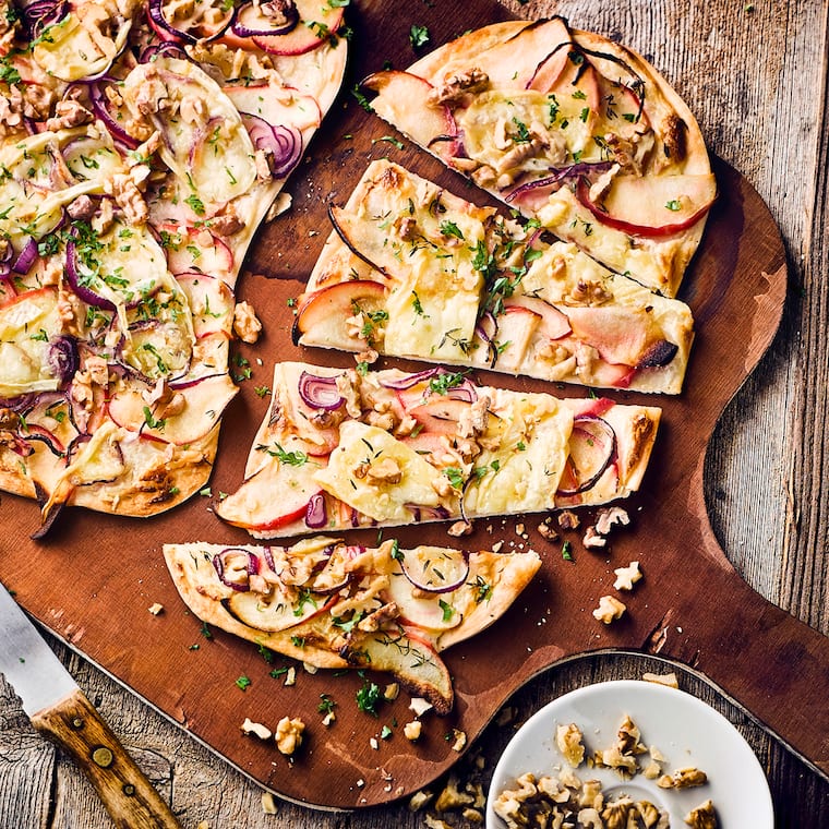 Apfel-Flammkuchen