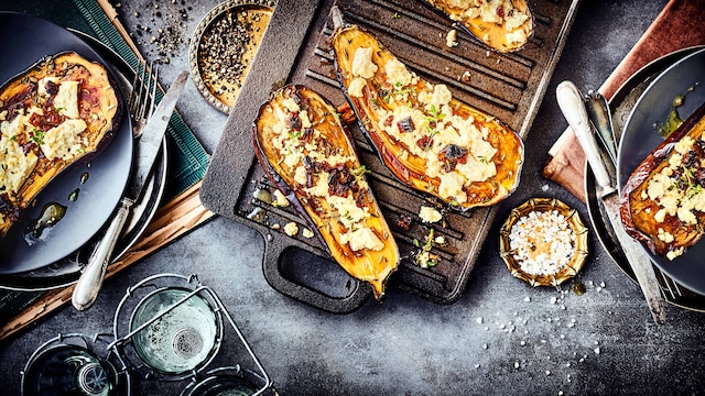 Aubergine mit Ziegenkäse