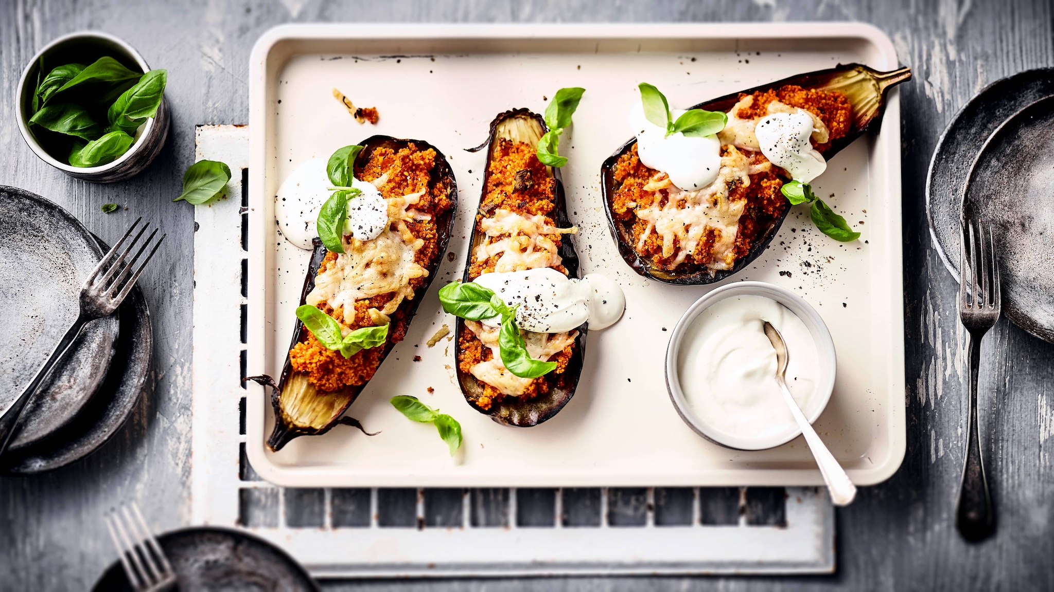 Auberginen mit Couscous Rezept EDEKA