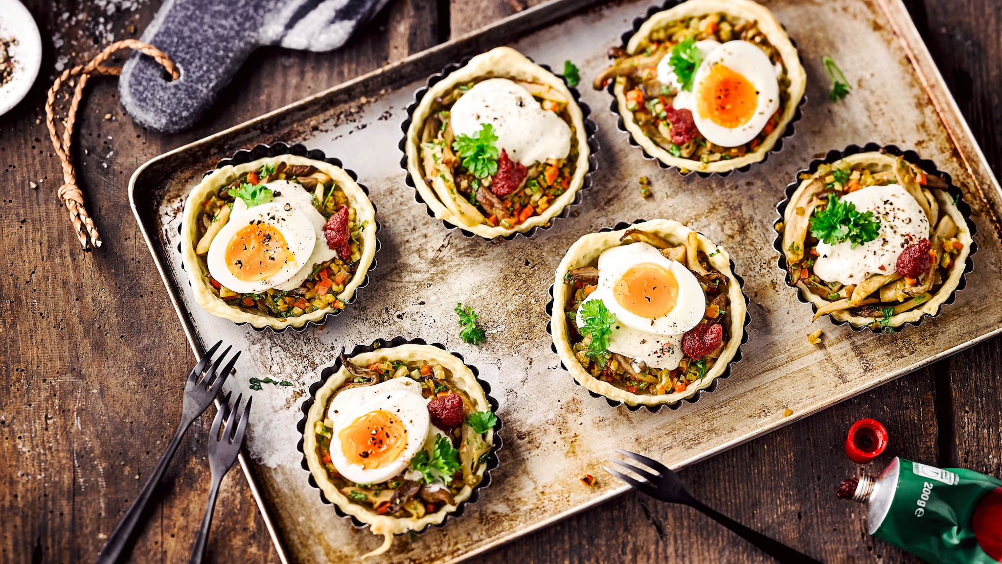 Austernpilztörtchen