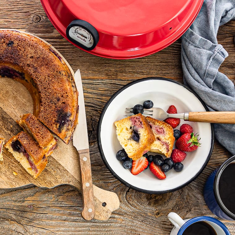 Beerenkuchen aus dem Omnia-Backofen