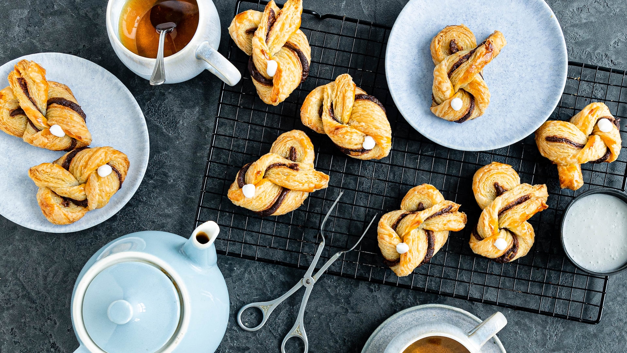 Blätterteig-Osterhasen