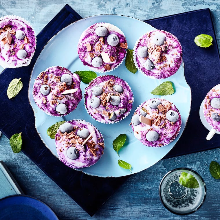 Blaubeereis-Muffins