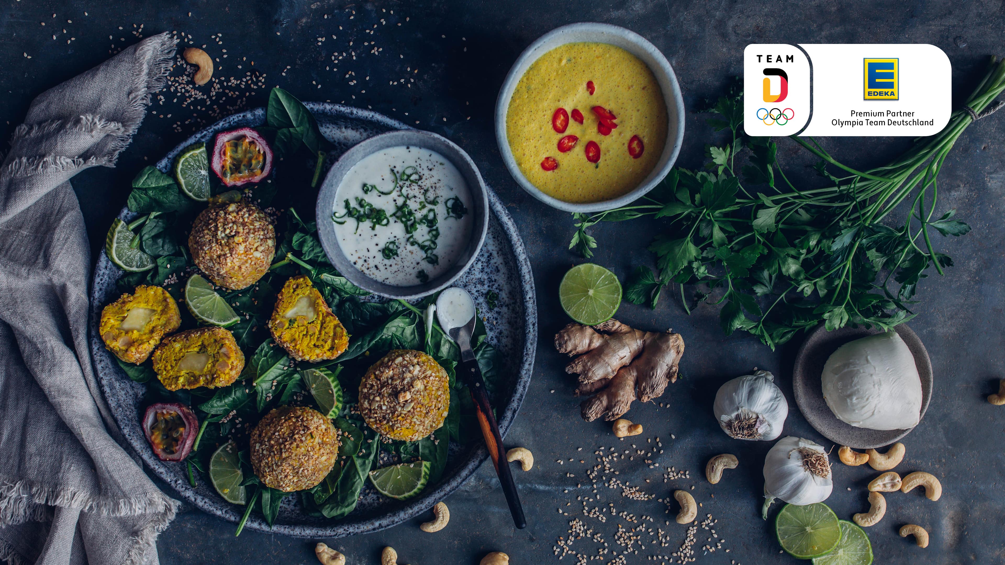 Blumenkohl-Falafel mit Mozzarellakern - Rezept | EDEKA