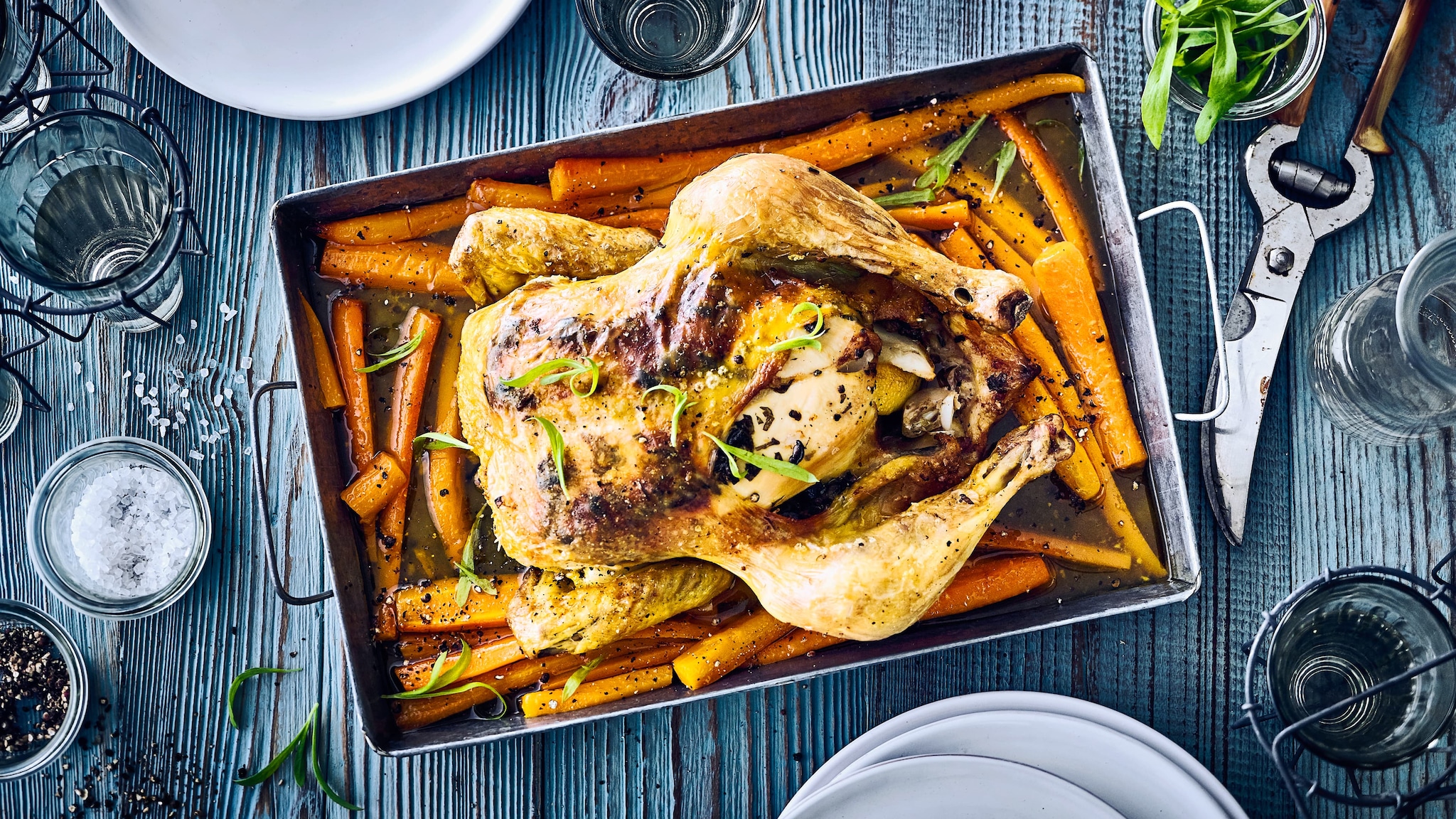 Bressehuhn mit Olivenbutter