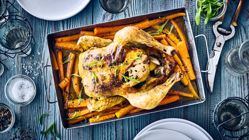 Bressehuhn mit Olivenbutter