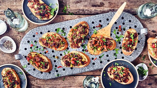 Bruschetta mit Pfifferlingen