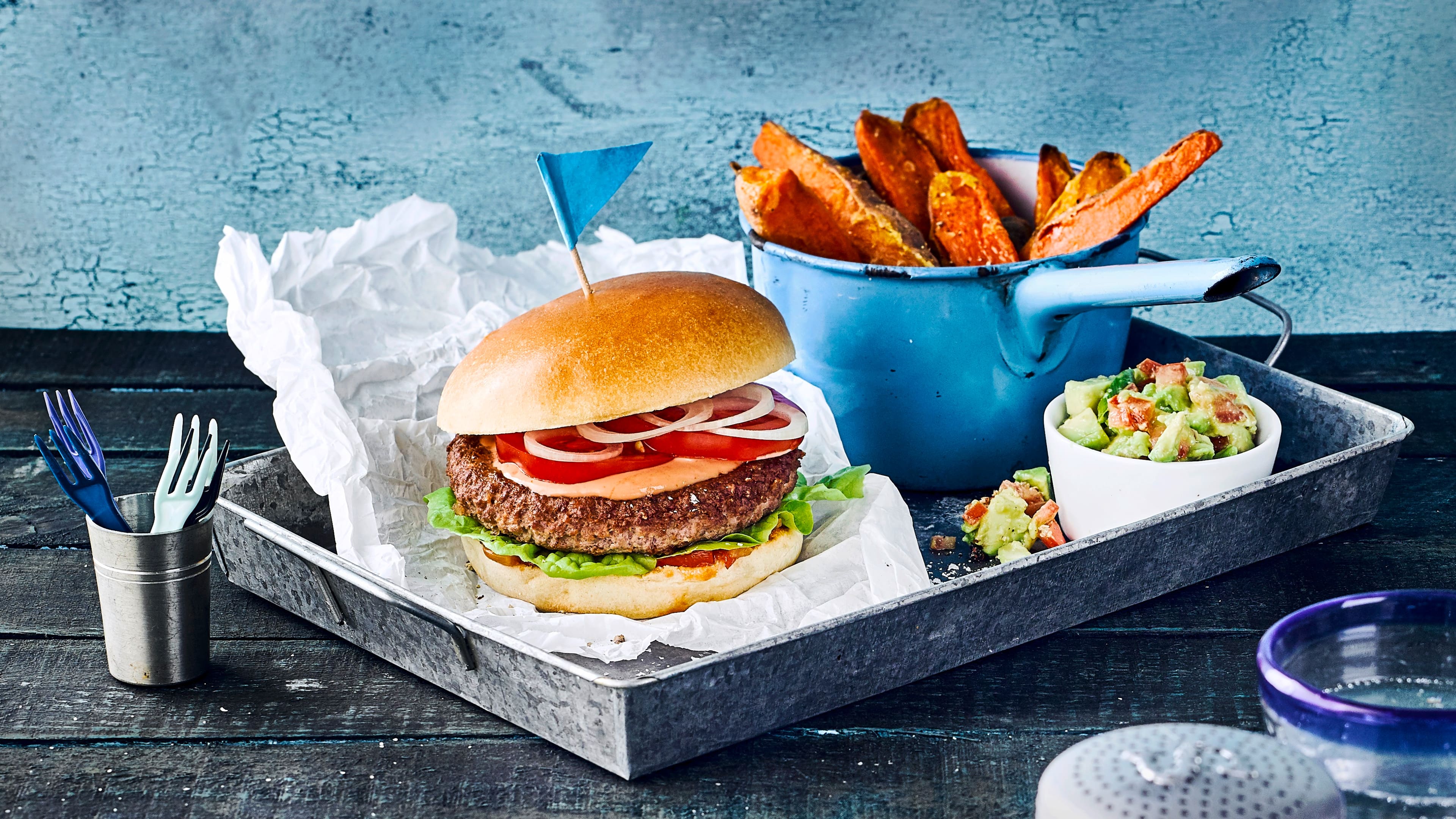 Burger mit Wedges Rezept EDEKA