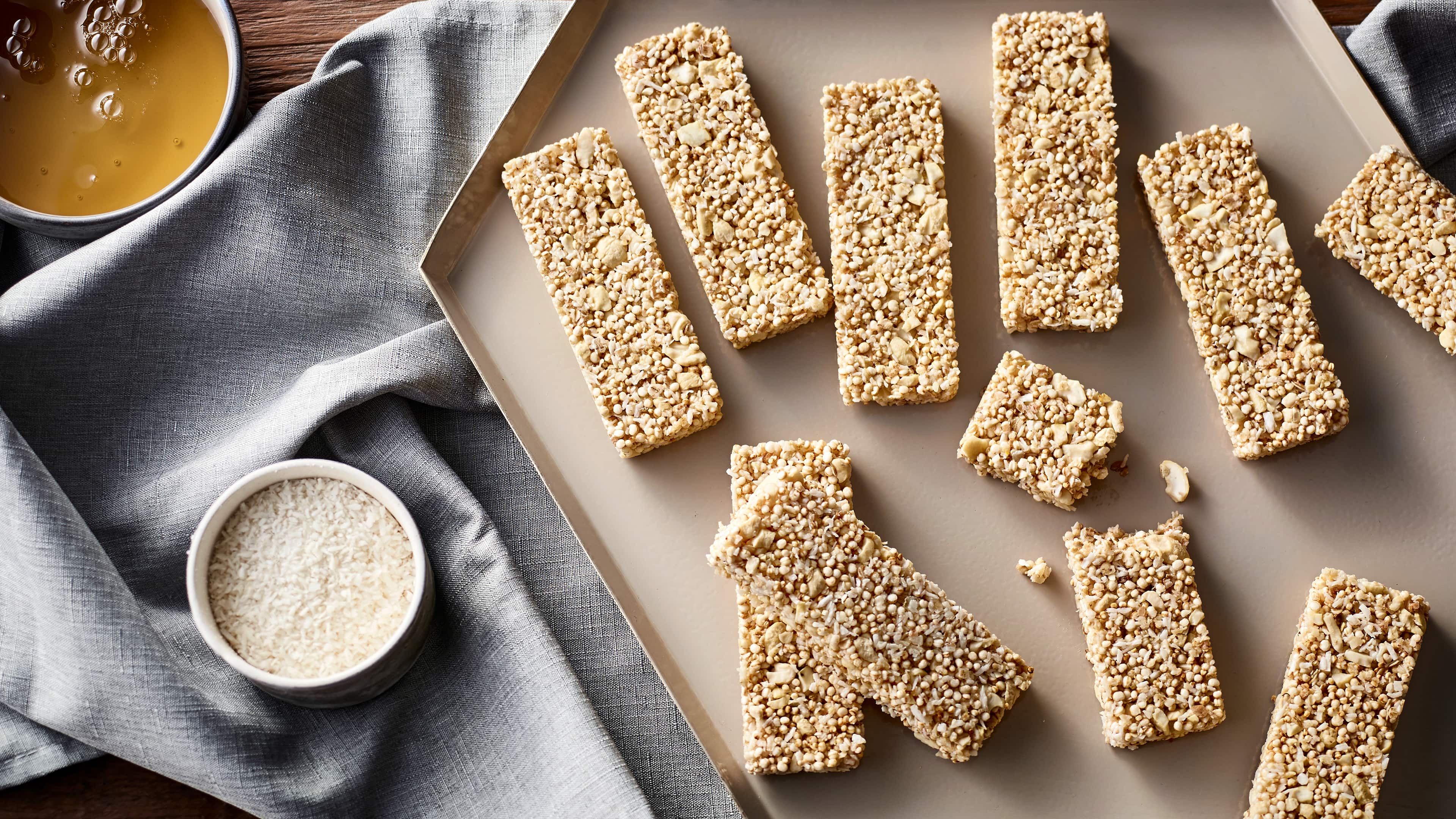 Cashew-Kokos-Riegel mit Reissirup und Vanille - Rezept | EDEKA