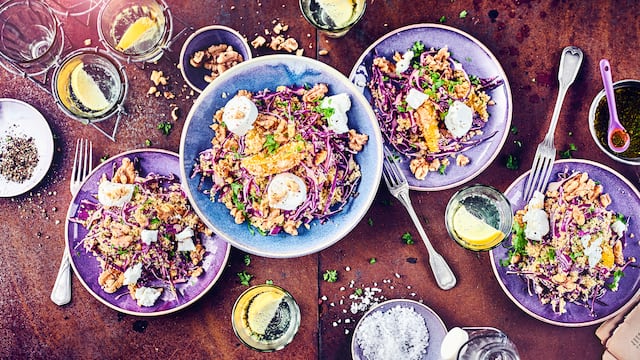 Couscous-Salat mit Rotkohl
