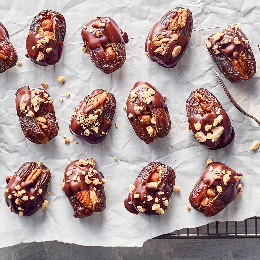 Datteln mit Schokolade