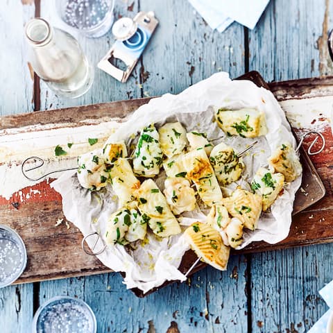 Delikate Fischspieße