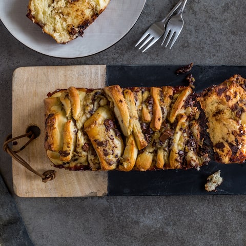 Zupfbrot mit Banane 