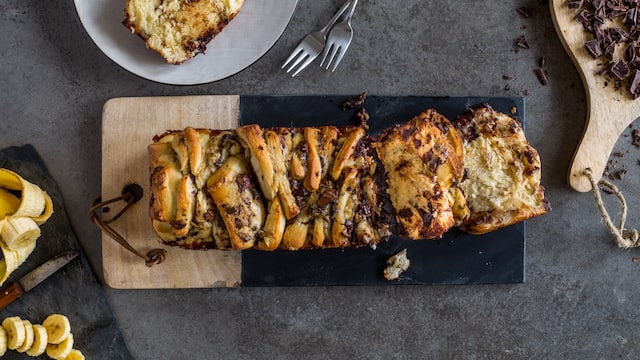 Zupfbrot mit Banane