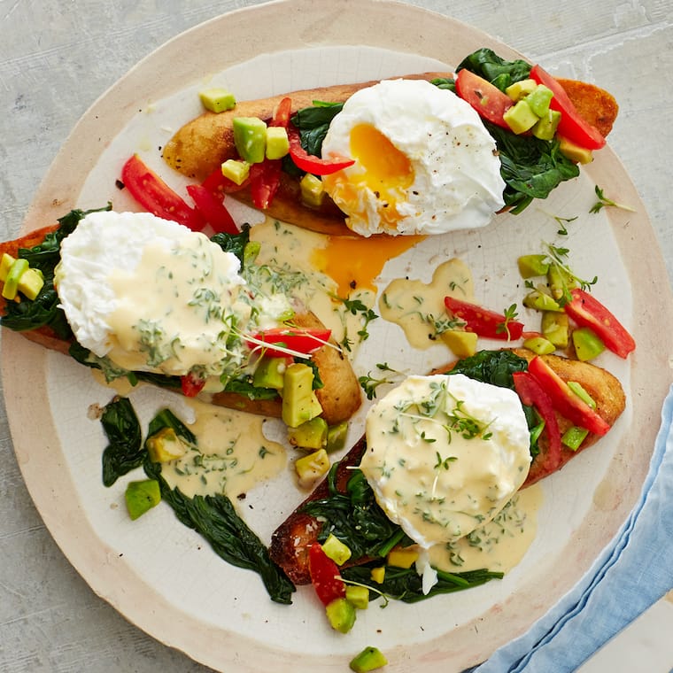 Vegetarische Eggs Benedict