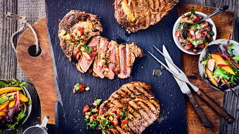 Entrecôte mit Mangosalat
