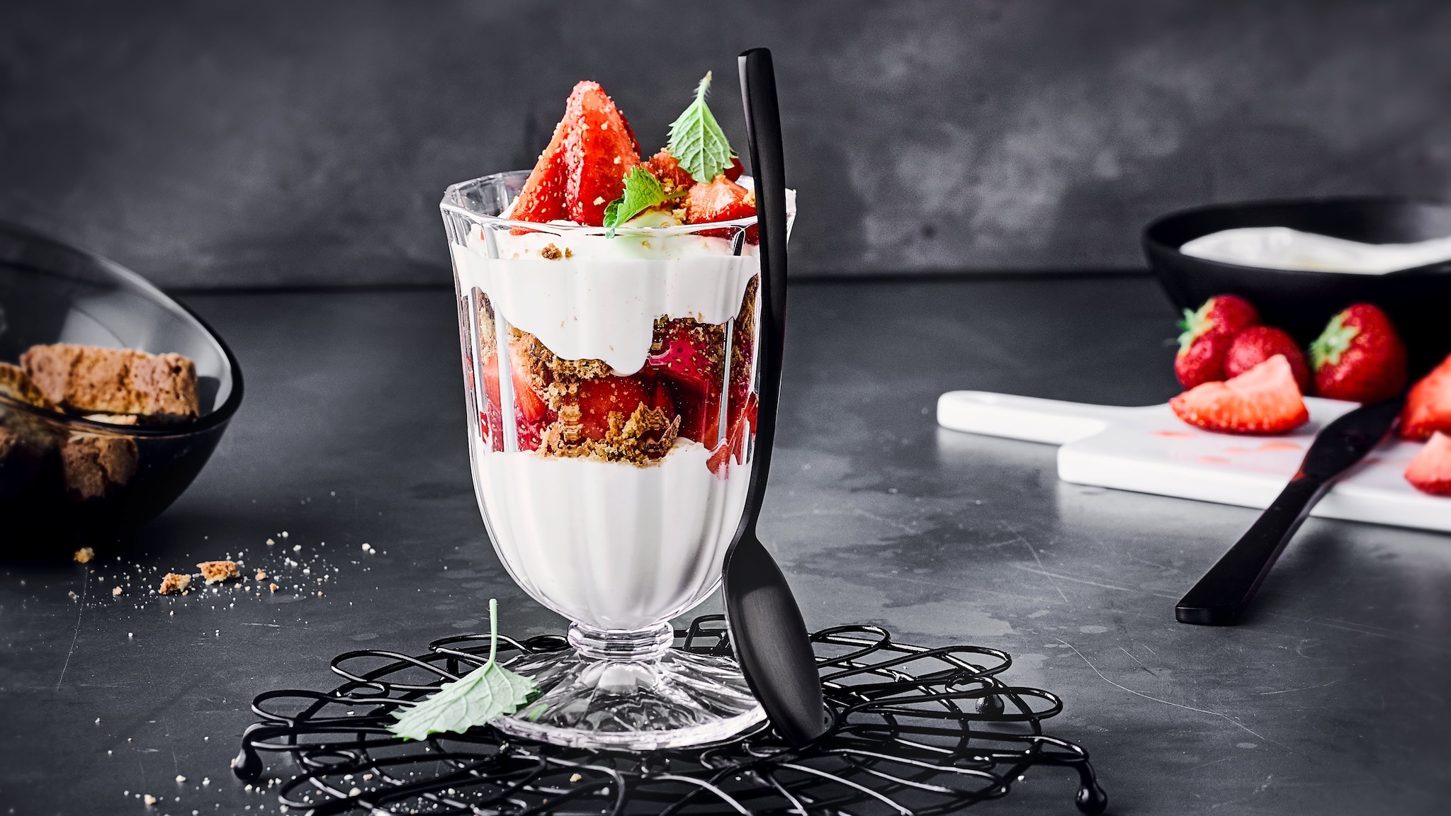 Erdbeer-Quark-Trifle