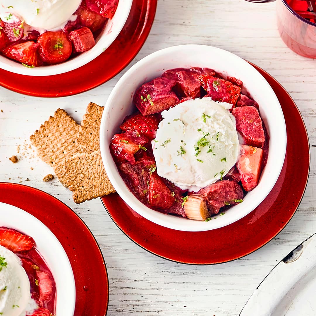 Erdbeer Rhabarber Kompott