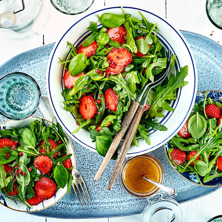 Erdbeer-Rucola-Salat