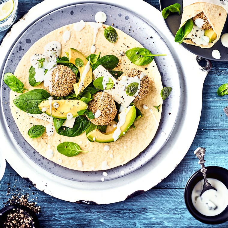 Falafel Wrap mit Feta