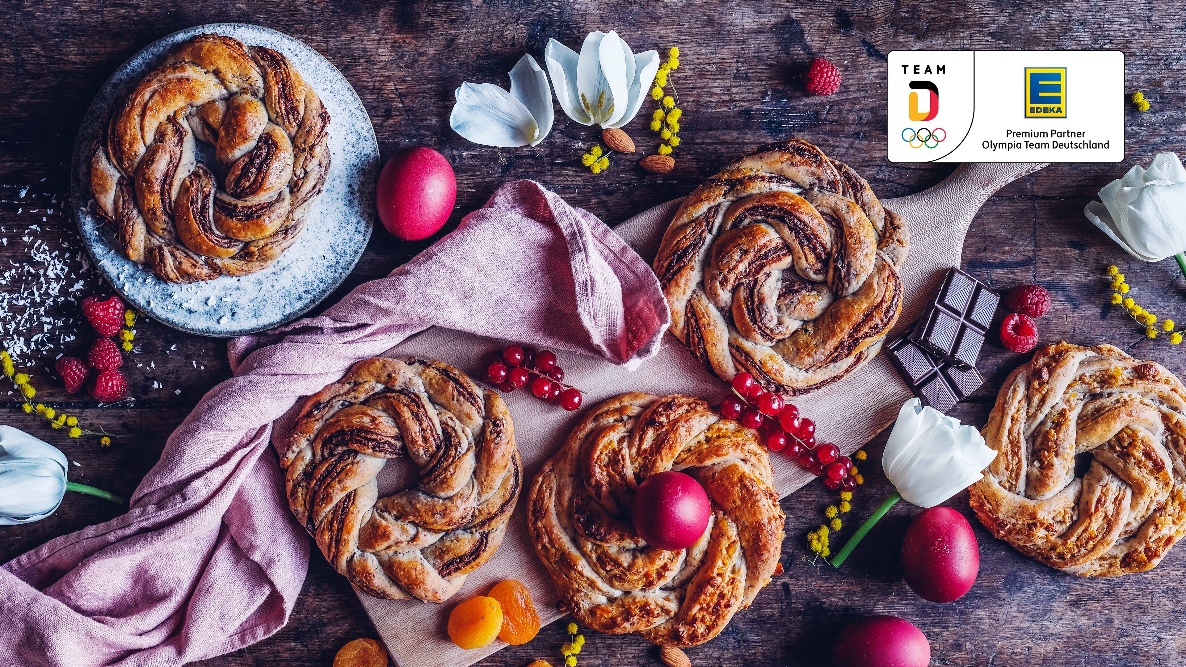 Feiner Osterkranz mit zweierlei Füllung - Rezept | EDEKA