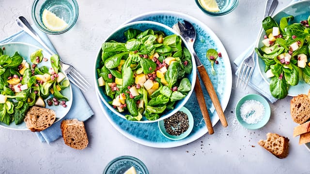 Feldsalat mit Birnen-Speck