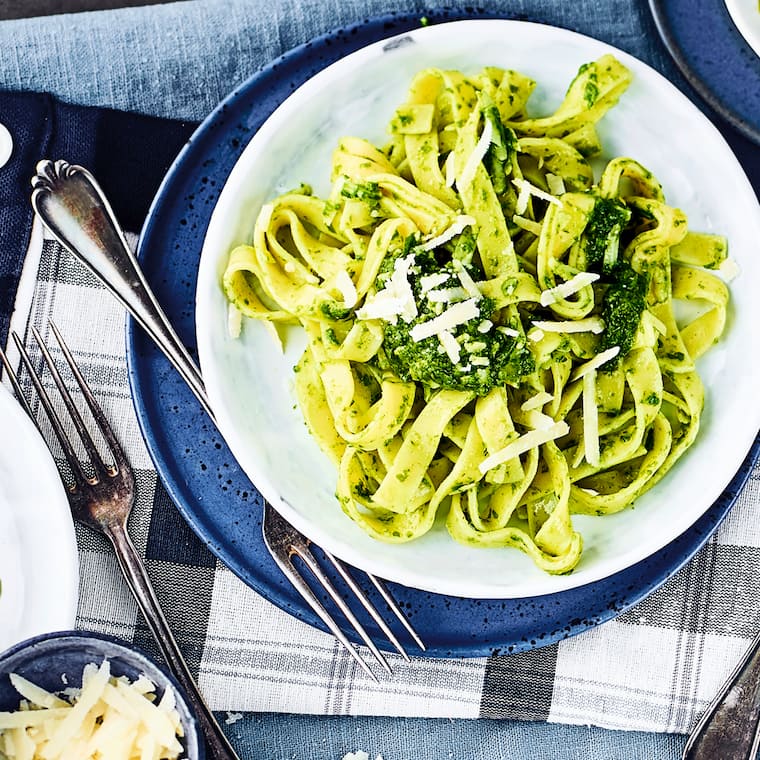 Fettuccine mit Bärlauchpesto