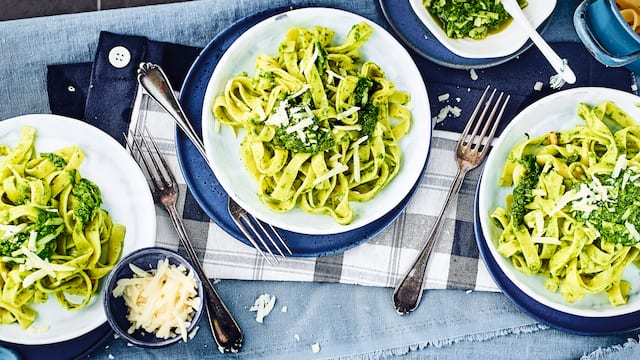 Fettuccine mit Bärlauchpesto