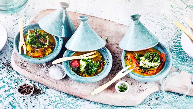 Fisch-Tajine mit Kokosmilch