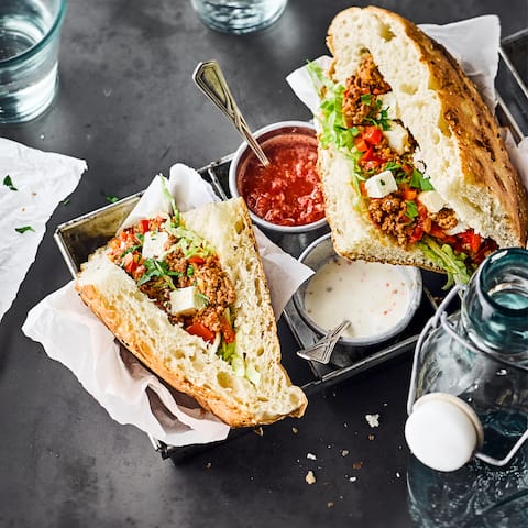 Fladenbrot mit Hackfleisch