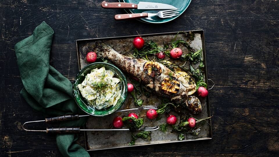 Forelle mit Kartoffelsalat