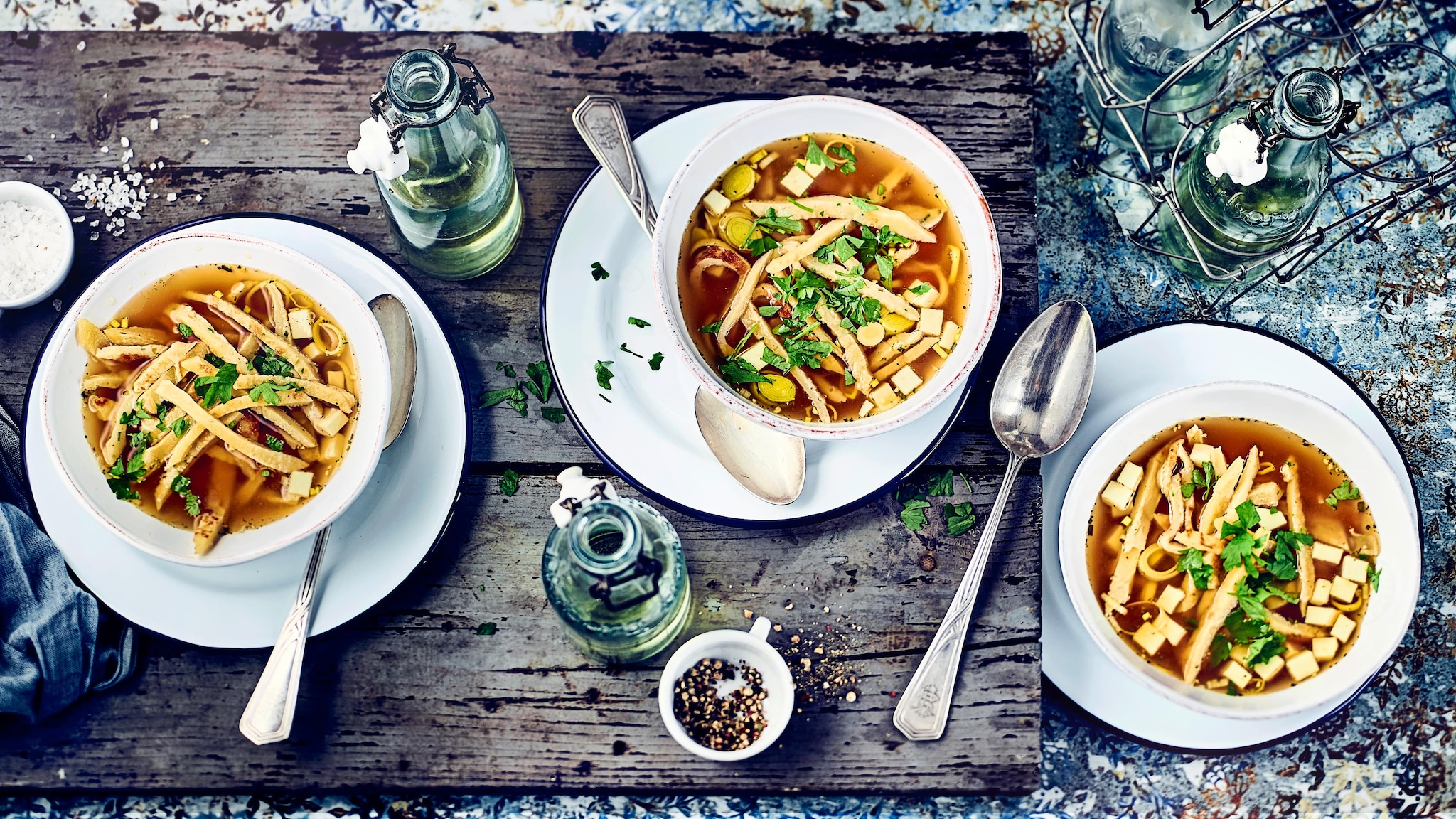 Frittatensuppe mit Rindfleisch