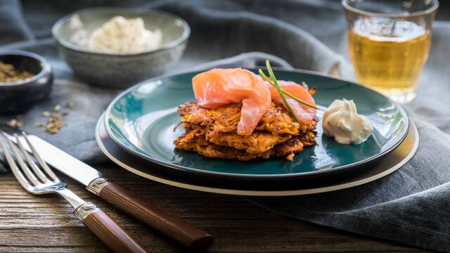 Gebeizter Lachs mit Rösti