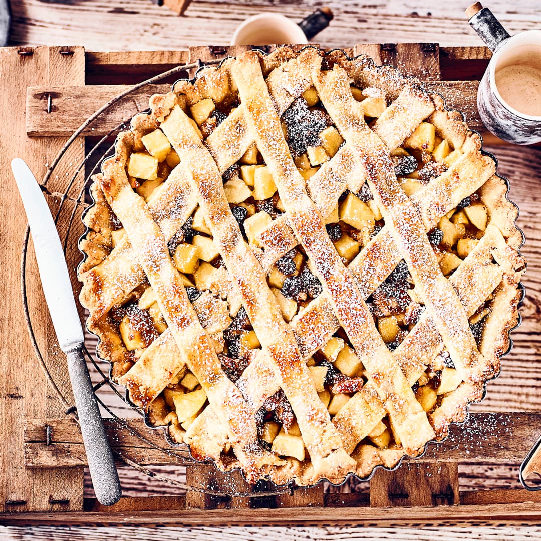 Gedeckter Apfelkuchen