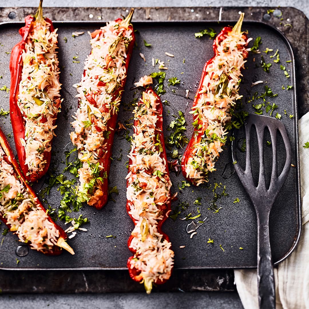 Gefüllte Paprika mit Lachs