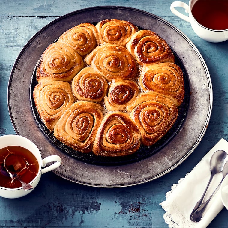 Gefüllter Hefekuchen