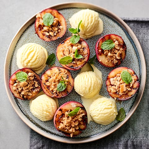 Rezept gegrillte Pfirsiche