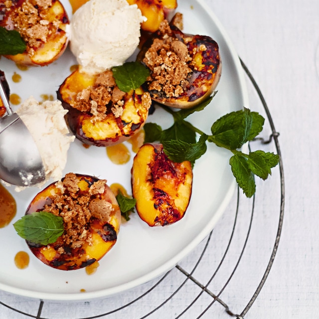 Rezept gegrillte Pfirsiche