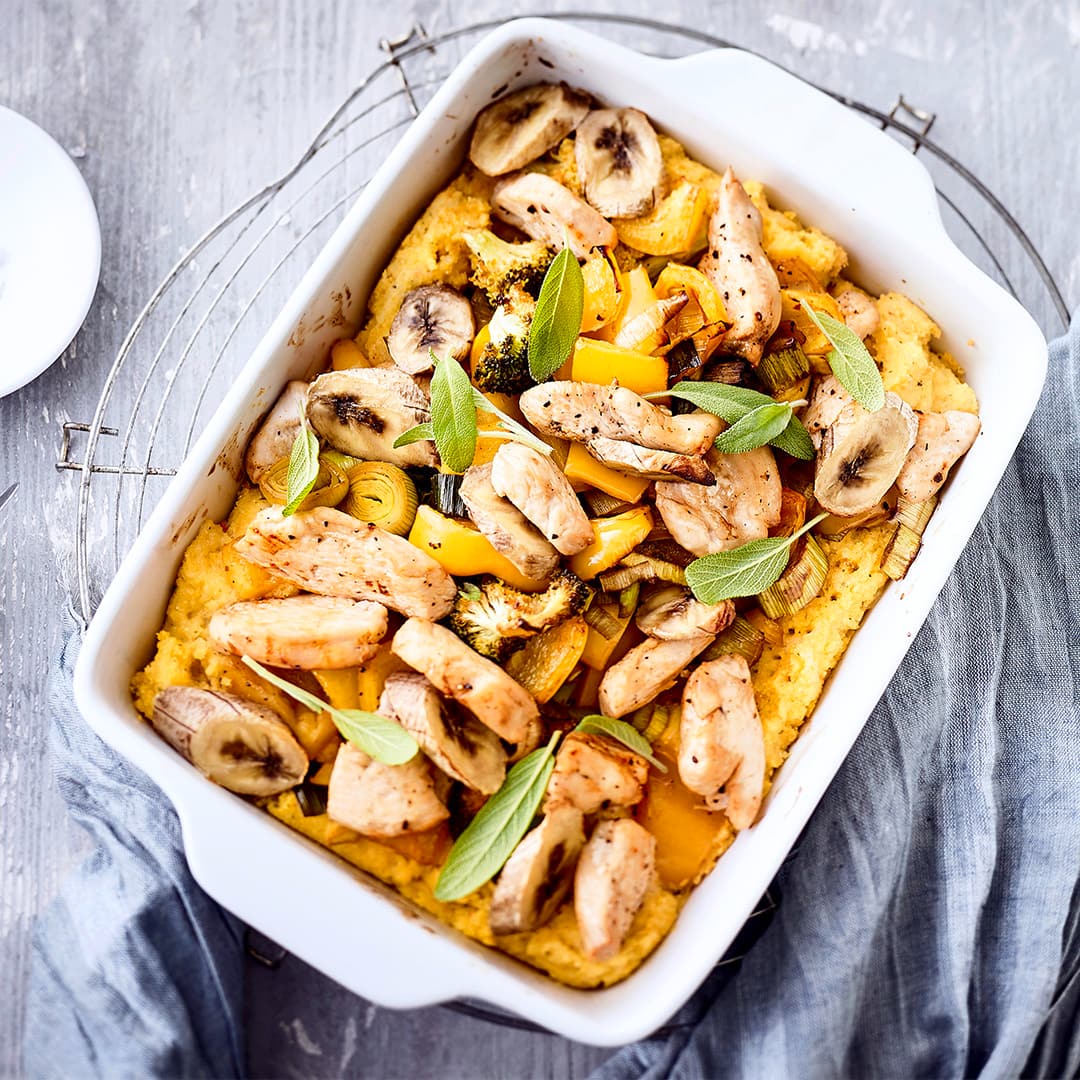 Gemüseauflauf mit Hühnchen