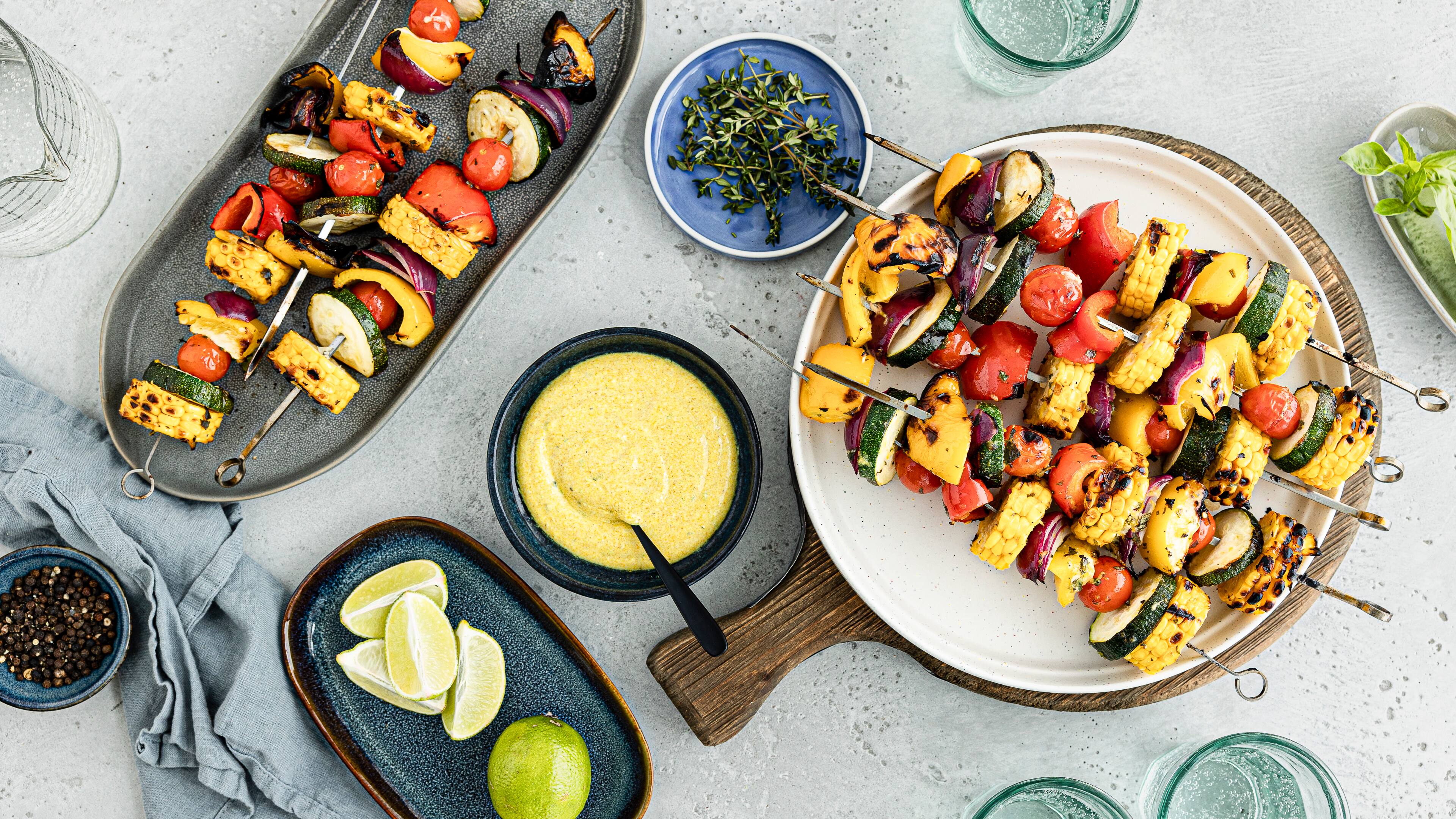 Gemüsespieße vom Grill