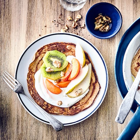 Goldene süße Pfannkuchen
