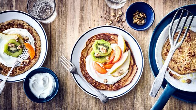 Goldene süße Pfannkuchen