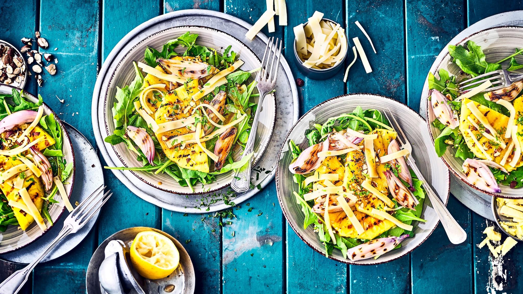 Grillsalat mit Schalotten