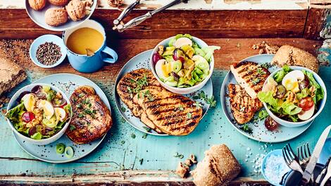 Unser Grillsteak mit Blattsalat: Ganz klassisch und bei jedem Grillfest ein Genuss!