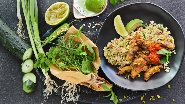 Grüner Couscous-Salat