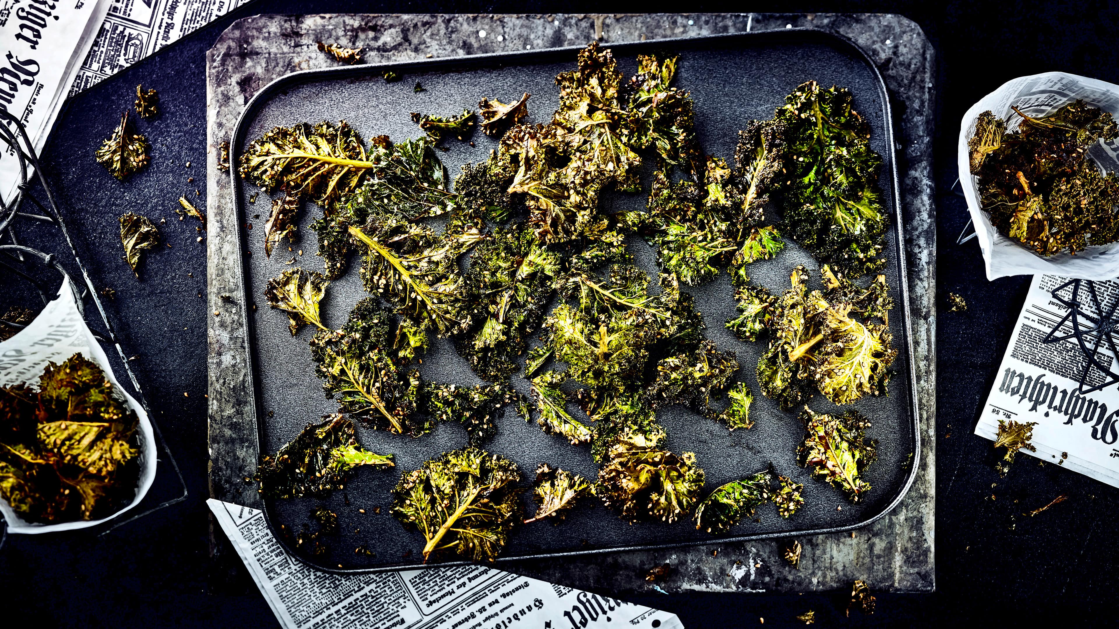 Grünkohl-Chips mit selbstgemachter Marinade