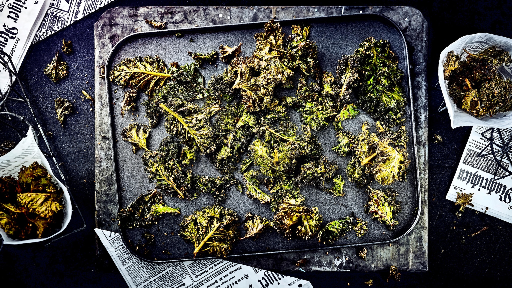 Grünkohl-Chips mit selbstgemachter Marinade