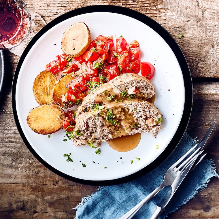 Hackbraten mit Äpfeln