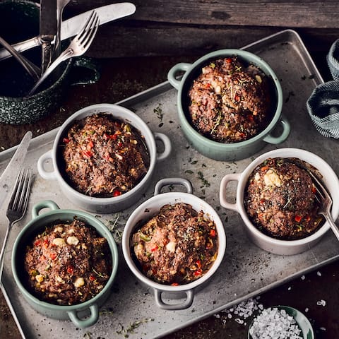 Hackbraten mit Schafskäse