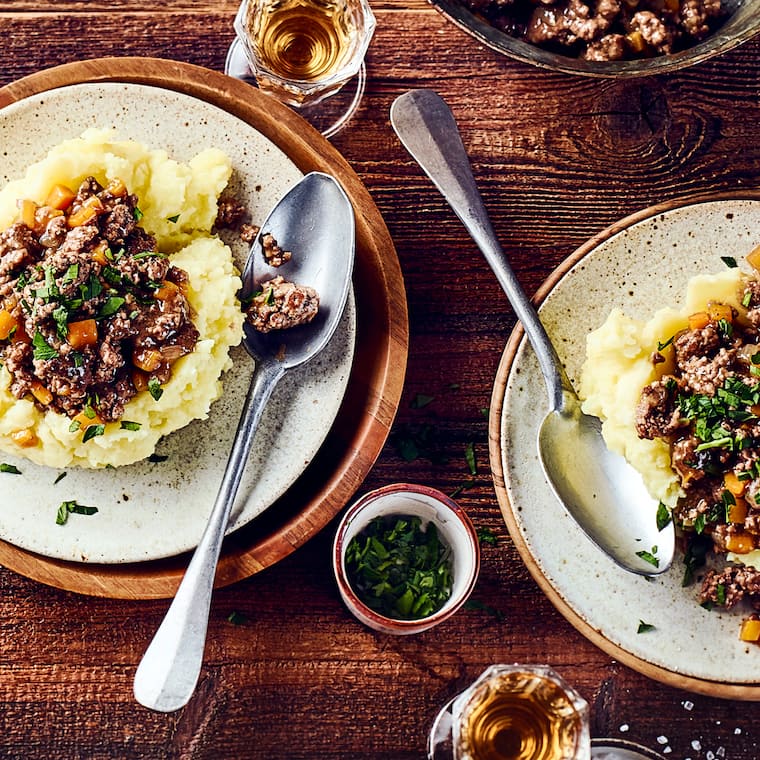 Hackfleisch mit Kartoffeln